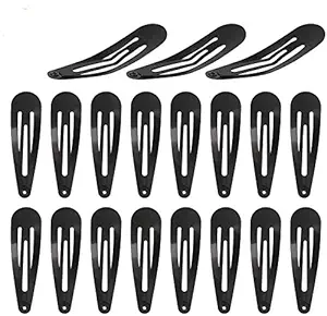 MOOLYAVAAN Products Snap Hair Clips Black Hair Barrettes, Tic Tac Snap No-Slip Metal hair Clips Black Small Short Hair Clips Craft Snap Hairclips for Girls/Kids and Women (Small size) (PACK OF 10)