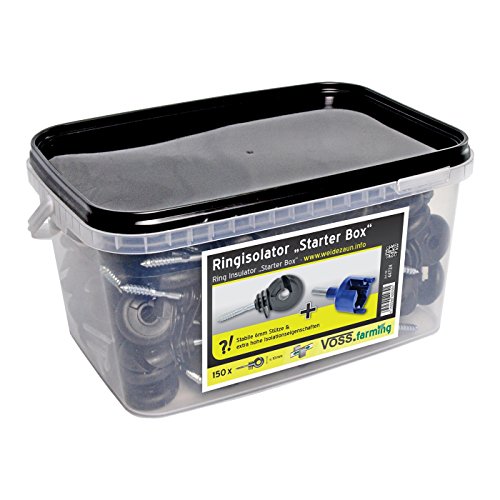 150x Ringisolator + Einschraubhilfe + Warnschild für den Weidezaun - 2
