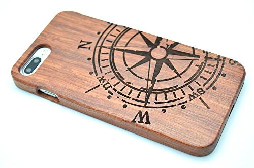 PhantomSky iPhone 7 8 Plus Funda de Madera   Serie de Lujo  Natural Hecha a Mano de Bamb   Madera Carcasa Case Cover para tu Smartphone - Comp  s Palisandro