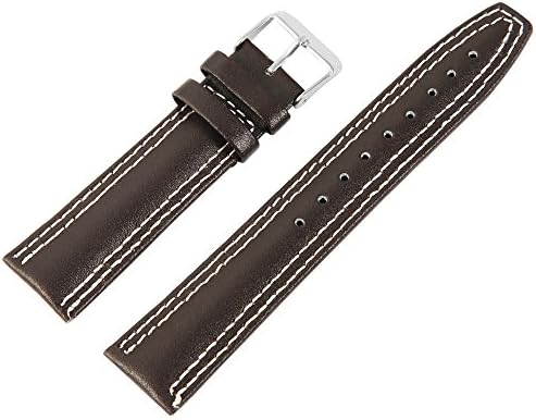 Real Leather Bracelet in Dark Brown 20 mm