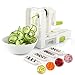 Produktbild Spiralschneider Zanmini Gemüseschneider Spiralschneider mit 4 austauschbare Messereinsätze Gemuese Spaghetti Schneider Kartoffelschneider Gemüseschneider für Gurke Karotte Zucchini Noodle