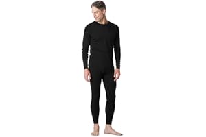 LAPASA Herren 100% Merinowolle Thermounterwäsche Set, Premium Merino Wolle Unterhemd & Unterhosen, Thermo Funktionsunterwäsche (M31 Warm/M126 Extra warm)