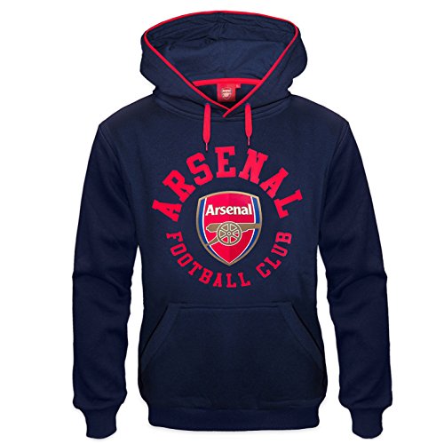 Arsenal FC - Herren Fleece-Hoody mit Grafik-Print - Offizielles Merchandise - Geschenk für Fußballfans - Blau - Marineblau - M