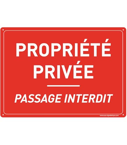 Panneau signalisation propriété privée chasse interdite, Diamètre 350