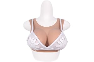YQYAH Poitrine Crossdresser Faux Sein de Silicone Prothèse Mammaires Réalistes pour Femme ProthèSe Mastectomie Transsexuels Travestis Cosplay 1G,Ivory