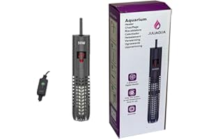 JULIAQUA Chauffage Aquarium avec Affichage Température Eco Réchauffeur réglable 50W/100W/200W/300W/500W (Y5-50W)