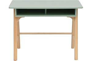 Rebecca Mobili Scrivania Montessoriana, Tavolo per Cameretta, Verde Acqua Marrone, MDF Pino, con Vano Portaoggetti, Stabile - Misure HxLxP: 70 x 90 x 50 cm - Art. RE7136