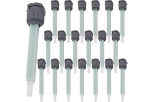 feedal Epoxy Mixing Nozzle Tip, Resin Mixer Adhesive Gun Nozzles for Mix, Gun Applicatior for 50ml AB Glue Cartridge Glue Gun 20 pcs (1:1 Applicator Ratios)