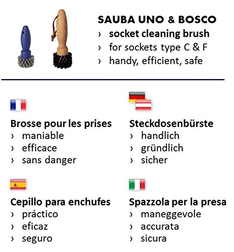 SAUBA Steckdosendosenbürsten, 3-er Set, bunt, 007 - 4