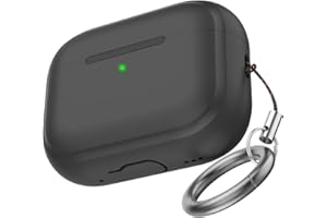 TRONWIN Airpods Pro 2 etui ochronne silikonowe etui z paskiem na rękę do Airpods Pro 2022 [bezprzewodowe ładowanie] do Apple Airpods Pro 2. generacji (czarne)