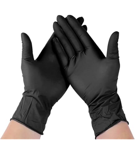 GLOVESKART® BLACK NITRILE GLOVES (SIZE: S,M,L)(PACK OF 20,30,50 