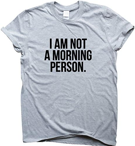 Graphic Gear Men's T-shirt - I am not morning person - Funny slogan T shirts