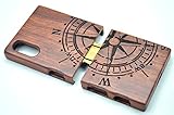 Sony Xperia XZ Holzhülle, PhantomSky[Luxus-Serie] Natürliche Handgemachte Bambus / Holz Schutzhülle für Ihr Smartphone - Rosenholz Kompass - 
