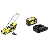 Kärcher LMO 18-33 Battery Akku-Rasenmäher Starter Kit (Akku: 18 V / 5,0 Ah, 18 V Schnellladegerät, max. Flächenleistung…