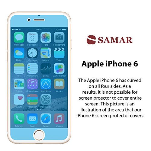 SAMAR - Supreme Quality New iPhone 6 / iPhone 6S Matte Anti Glare Screen Protectors [Released September 2015] 6 in Pack - [4.7-inch Screen Display] - Includes Microfiber Cleaning Cloth