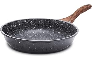 SENSARTE Antihaft Bratpfanne, 20cm Schweizer Granit Beschichtung Omelette Pfanne, Gesunde Stein Kochgeschirr Chef's Pfanne, PFOA Frei