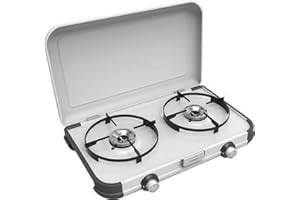 Campingaz Kuchenka kempingowa Camping Kitchen 2, kuchenka gazowa 2-palnikowa, 4000 W, kompaktowy grill outdoorowy, szara, One