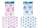 First Steps Folding Baby Changing Mat Size 67cm x 47cm - White With Blue Elephant Design