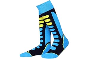 Barrageon Unisexe Chaussettes de Ski Adult/Enfant Thermique Chaude pour Ski, Randonnée, Cyclisme, Chaussette de Sport d'Hiver Contrôle de l'Humidité Anti-Odeur Anti-Bactérienne
