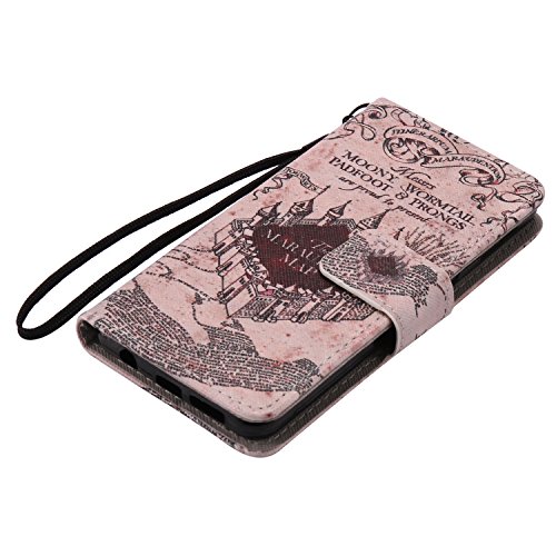 Feeltech Samsung Galaxy A310/A3 2016 Hülle PU-Leder und Brieftasche Bunte Muster Fall mit Magnetverschluss, Hybrid-Kickstand mit Stand-Funktion, schlagen Sie schützende weiche TPU Stoßstangenabdeckung und Kreditkartenhalter für Samsung Galaxy A310/A3 2016 Handgelenk Bügel-Buch-Art-Geldbeutel-Tasche mit 2 In 1 Berühren Sie Stift – Schloss - 6