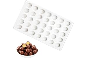 EXIN DEHCEN Stampo in Silicone a Sfera - 35 Fori Ø2 cm, Sferico per Sfere e Palline Piccole - per Gelatina, Ghiaccio, Caramelle