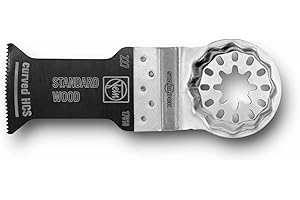 FEIN E-Cut Standard Saw Blade Curved 50x35 Multi Tool Blade for Wood Plastic Plasterboard Starlock Multitool Blade Fits FEIN Bosch Makita Hitachi Metabo Milwaukee Einhell Ryobi