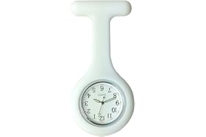 SibyTech Krankenschwester Ansteckuhr fob,Silikon mit Pin/Clip,Glow Pointer im Dunkeln,Infektionskontrolle Design,Analog-digital,Quarzwerk,Arzt Sanitäter medizinische Brosche Fob Uhr
