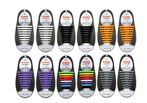 FXY 6 paires Coque en silicone No Tie Shoelace adultes Ensemble de élastique pour bottes et chaussures de sport décontracté Chaussures de chaussures
