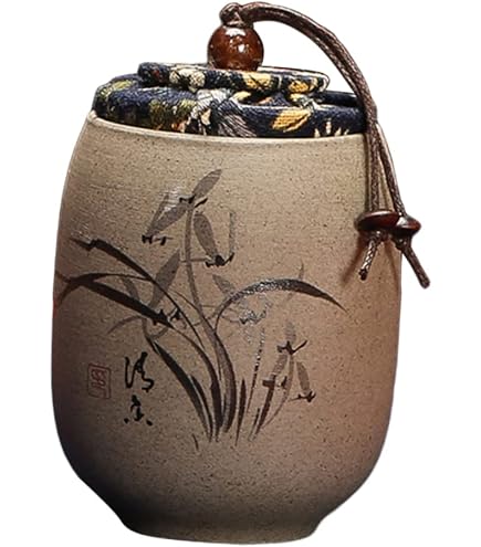 Boîte à Thé Japonaise En Céramique Jingyun - Design Traditionnel - Pour Stockage Ou Déco