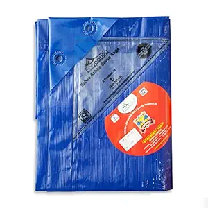 Tandhan Ecopaulin Cross Laminated Multilayer Eco-Friendly Tarpaulin Sheet Waterproof Tirpal Heavy Duty 6 X 4 Ft Poly Tadpatri - Multipurpose 120 GSM Plastic Cover Tharpai, Thadika, Tarp (Blue)