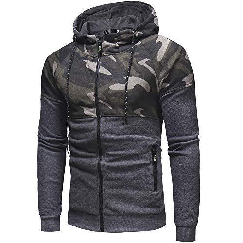 Camouflage Kapuzenpullover Herren Briskorry Männer Sweatshirt Kapuzenpulli Slim Fit Hoodie Mit Kapuze Pullover Mantel Jacke Streetwear Pulli Outwear