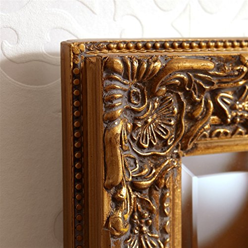 FACETTENSPIEGEL mit BAROCK HOLZRAHMEN 37x47cm von XTRADEFACTORY Wandspiegel Antik-Look gold - 3