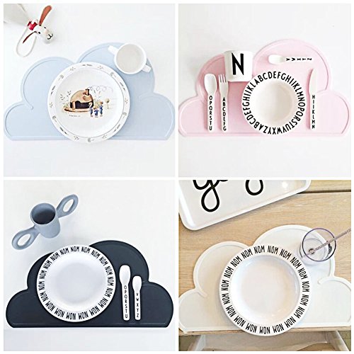 Ciaoed Silikon Platzset Wolke Geformte Potholder Wasserdicht Platzdeckchen Für Kinder 47,5 x 27 x 0,3 cm 2 Pcs - 4