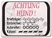 Produktbild PST-Schild - ACHTUNG HUND ! - Briefträger .. Einbrecher .. Autoreifen .. Katzen - Hund Schild Warnschild Warnzeichen Arbeitssicherheit Türschild Tür Kunststoff Geschenk Geburtstag