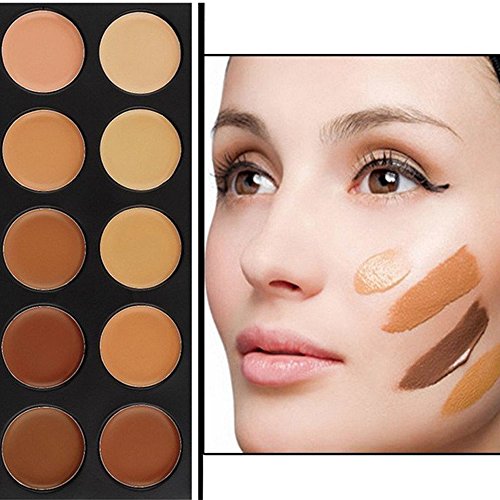 VALUE MAKERS 10 Colour Blemish Cream Concealer Makeup Palette-Face Contour Cosmetics-Make up Kit-Beauty Cosmetic Concealer Camouflage Foundation Pallet-Contour Face Contouring Highlight Kit (10 Colour)