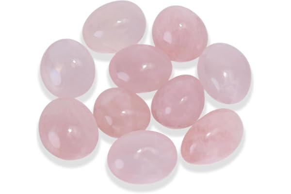 Nvzi Tumbled Polished Natural Rose Quartz Stones,Chakra Stones(10Pcs) | Crystals and Healing Stones Quartz Bulk for Wicca,Reiki,Healing Energy,Witchcraft Supplies
