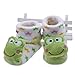 Double Baby Indoor Anti-slip Warm Knitting 3D Socks Green Frog 0-12 Moths