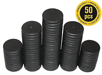 X-bet MAGNET ™ - Aimant céramique industriel – Disque ronde de 25mm - Aimants ferrite en vrac pour bricolage, science, hobby – 50 pièces / boîte