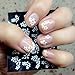 Anself Floral Design 3D Nail Art Stickers Decals Manicure Decoration Beautiful Fashion Accessories White 30 Sheet
