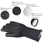 MILcea Grillhandschuhe Ofenhandschuhe Grill Lederhandschuhe Hitzebeständige bis zu 800 ° C Universalgröße… – Bild 4