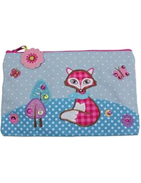 bb Klostermann 90027 Mädchen-Kosmetiktasche, Utensilientasche, Kimi the Fox, Blau/Pink