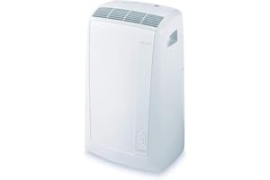 De'Longhi Pinguino PAC N90 ECO SILENT, Climatizzatore Portatile Silenzioso, 9.800 BTU/h, Per Ambienti fino a 85m3, Gas ecologico R290, Timer 24H, Classe A, Telecomando, Pannello comandi soft touch