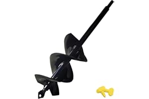 LYFETC Garten Schnecken8x30cm Doppelklingen Spiralbohrer Erdlochbohrer Erdbohrer für bohrmaschine Förderschnecke Erdbohrer hand Spiralbohrer Garten Garten Erdbohrer Bodenkultivator Bohrer Garten Pflanzen