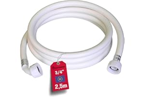 ELECTROHOGAR Tuyau Machine à Laver et Lave-Vaisselle | De 1,5M à 6M | Tuyau Universel d'Arrivée d'eau | Filetage Standard Compatible Avec toutes Les Marques: Bosch, Siemens, NEFF (2,5M)