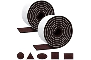 ‎MICTER Filzgleiter Selbstklebend, 2 Rollen Filz selbstklebend(150cm*5cm+150cm*5cm), Selbstklebende Filzgleiter für Stuhlbein, Schaukelstuh, Bodenschutz.(Braun)