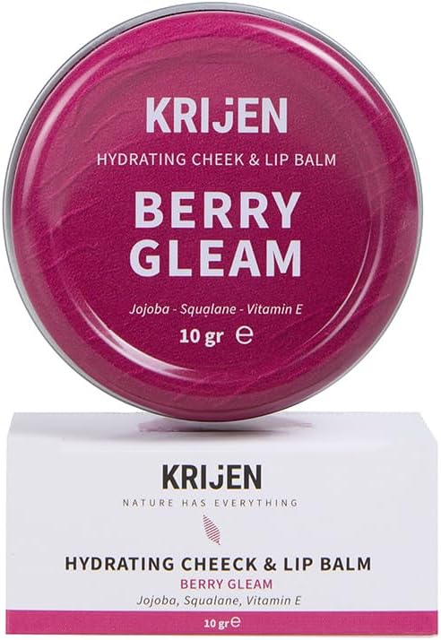 Berry Gleam Nemlendirici Pembe Renkli Dudak & Yanak Balmı | Bitkisel Krem Allık&ruj&far