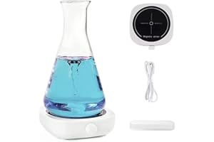 SWANSOFT 2000ml Magnetrührer Mini mit Magnetrührstäbe, 100-2000RPM Magnetrührer Klein, 220V, USB-Kabel, Portabel Magnetrührer für Brauen, Mixen Hefe, Labor (Weiß)