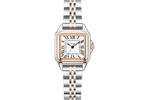 Szaikyri Reloj Cúbico Clasico para Mujeres con Números Romanos Reloj de Moda Mujer Reloj Cuadrado Mujer