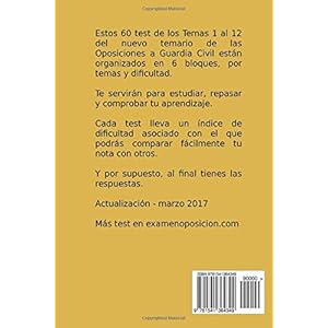 Test Oposiciones Guardia Civil: Volumen I - Temas 1 al 12: Volume 1