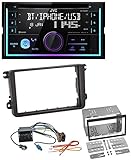 CD-Receiver mit integrierter Bluetooth-Technologie und Front-USB/AUX -Eingängen; MOS-FET Leistungsverstärker mit 4 x 50 W für kraftvollen Sound; Direkt-Anschluss für Subwoofer (Mono, L-Kanal); Bluetooth-Technologie für sichere Telefonate im Auto & A2DP-Audiowiedergabe; (Freisprechen (HFP 1.6 mit verbesserter Sprachübertragung), Verbindung von 2 Handys, Profile für Audio-Streaming & -Steuerung (A2DP, AVRCP 1.5), Spracherkennung wählen, Siri Sprach-Modus, Zugriff auf Handy-Telefonbuch (PBA